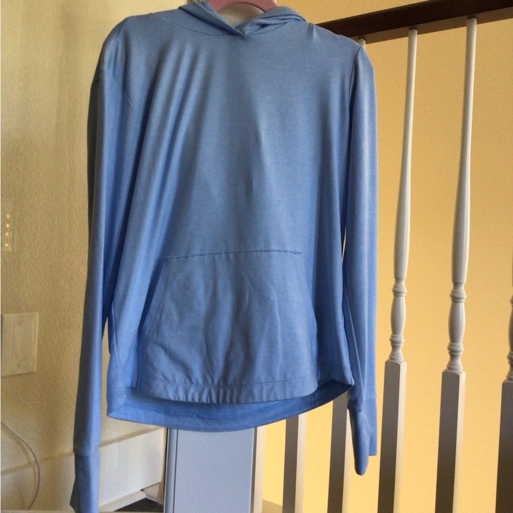 Athleta Girl Blue Long Sleeve Tee Relaxed Fit